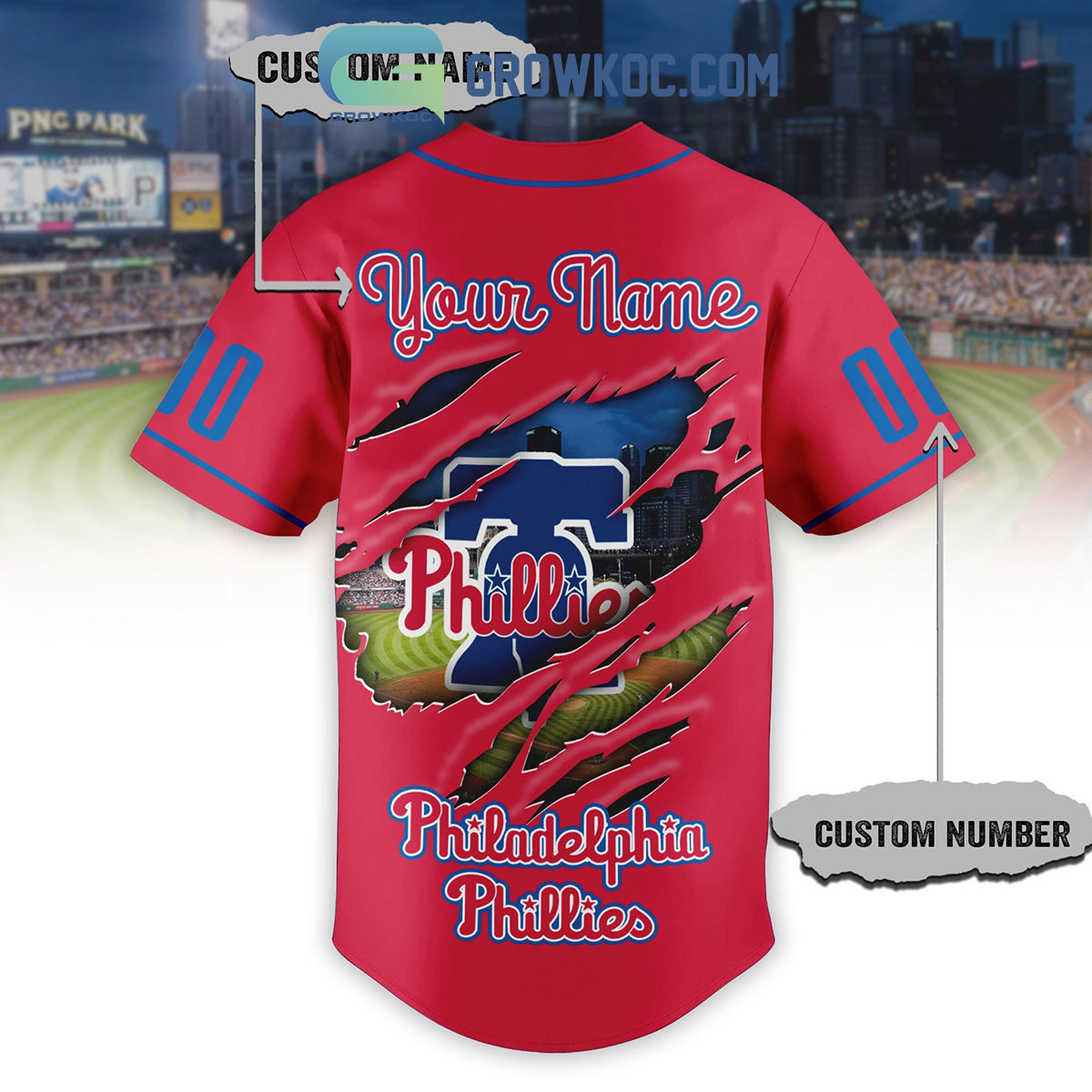 Philadelphia Phillies MLB Personalized Baseball Jersey
