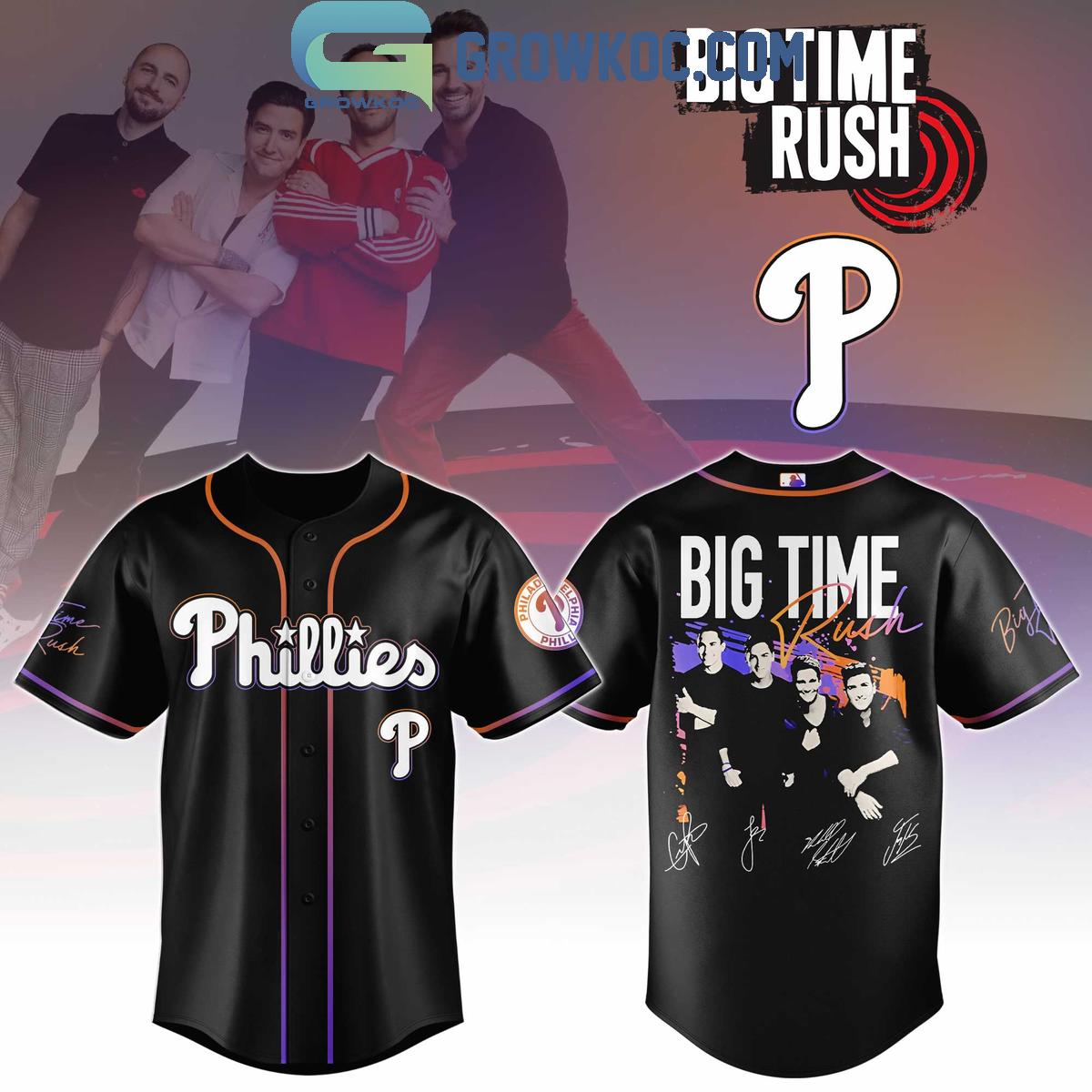 Philadelphia Phillies x Big Time Rush Tour 2025 Baseball Jersey