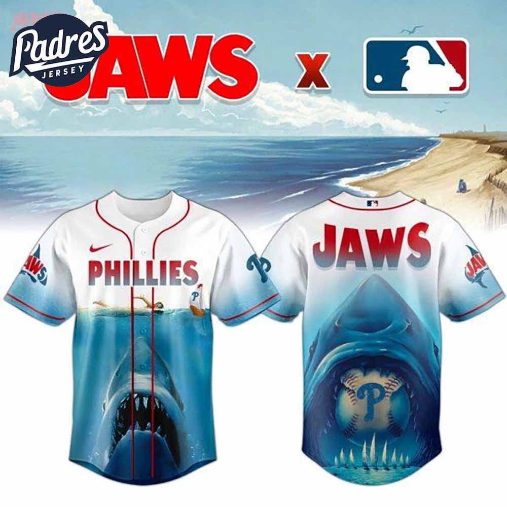 Philadelphia Phillies x Jaws 2025 Baseball Jersey - Padres Jersey Oasis: Elevate Your Baseball Style Game... (Image 1)