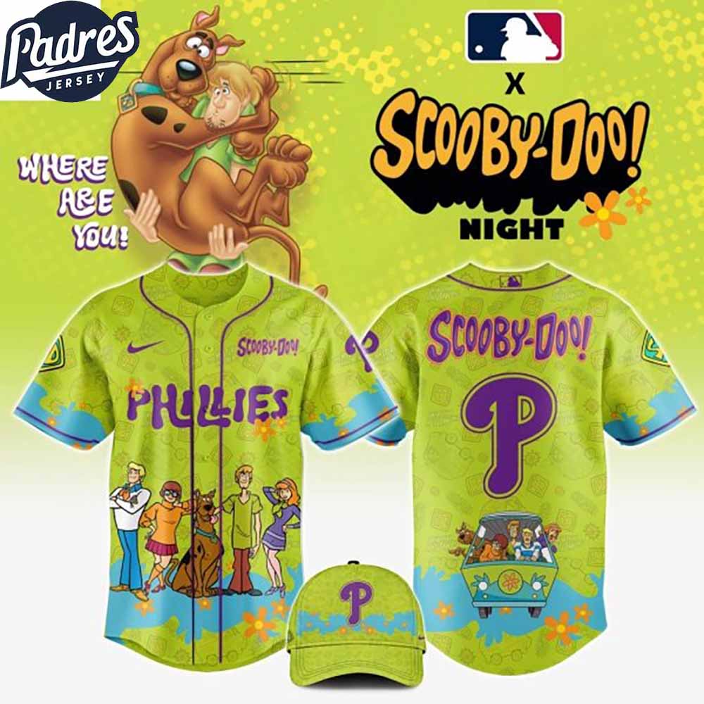Philadelphia Phillies x Scooby Doo Baseball Jersey Style - Padres Jersey Oasis: Elevate Your Baseball Style Game...