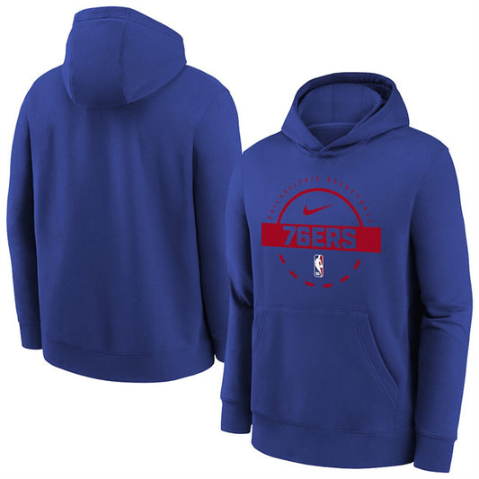 Philadelphia 76ers Royal 2025 26 Practice Club Pullover Hoodie