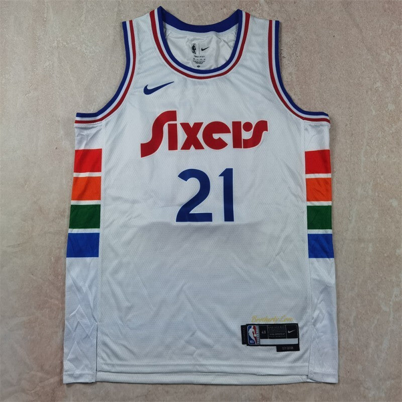Philadelphia 76ers #21 Joel Embiid Hot Press 76 Style 2