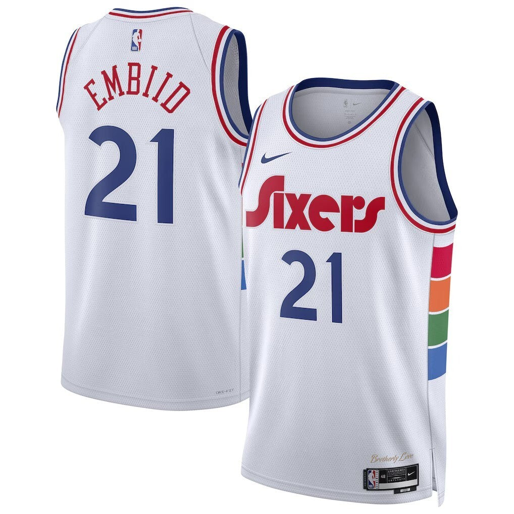 Philadelphia 76ers #21 Joel Embiid Unisex 202425 Swingman Player Jersey - City Edition - White