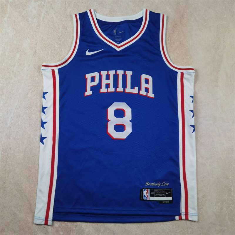 Philadelphia 76ers #8 Paul George Hot Press 76 8 Blue s-xxl Style 2