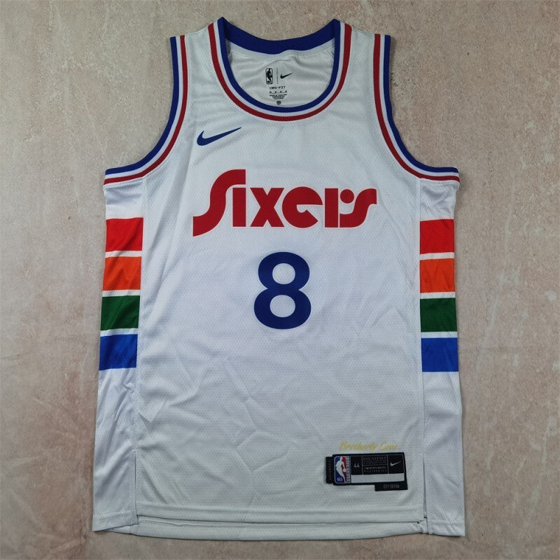 Philadelphia 76ers #8 Paul George Hot Press 76 Style 2