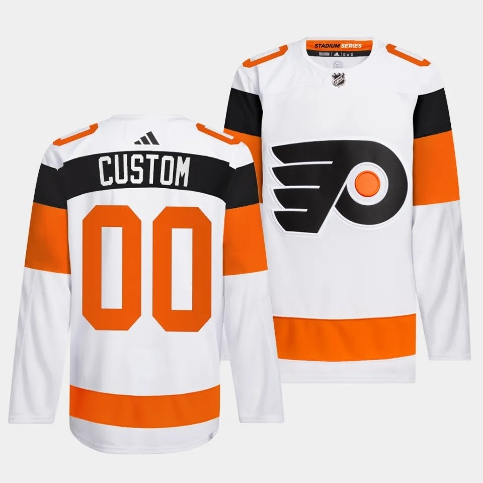 Philadelphia Flyers Custom 2024 NHL Stadium Series White Jersey