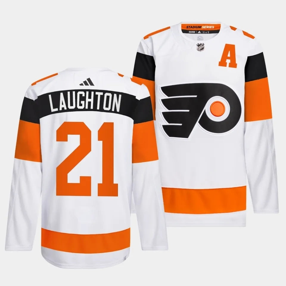 Philadelphia Flyers #21 Scott Laughton 2024 NHL Stadium Series White Jersey