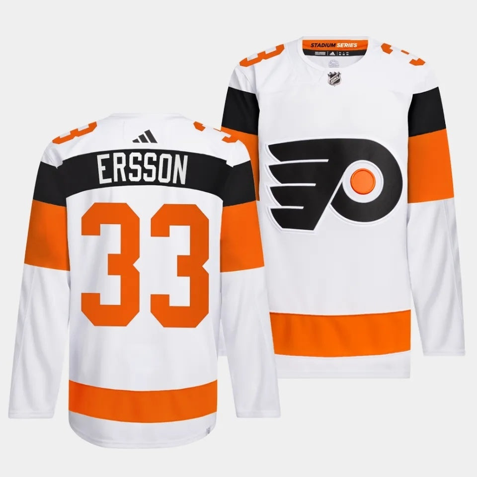 Philadelphia Flyers #33 Samuel Ersson 2024 NHL Stadium Series White Jersey