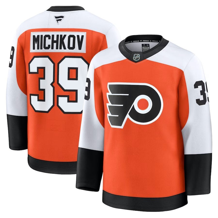 Philadelphia Flyers #39 Matvei Michkov Home Premium Jersey - Orange