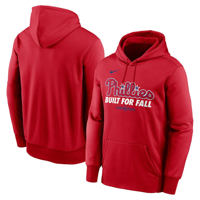 Philadelphia Phillies Red 2025 Postseason Collection Therma Fleece Hoodie