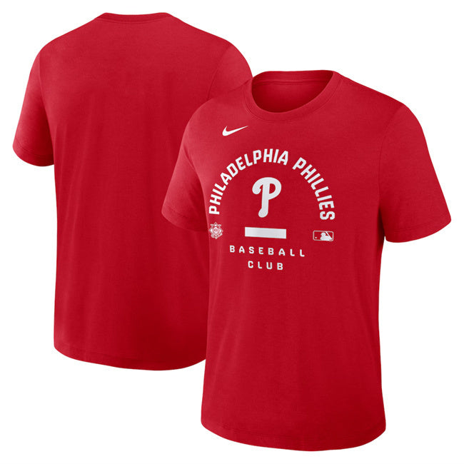Philadelphia Phillies Red Collection Early Work Tri-Blend Dri-FIT T-Shirt