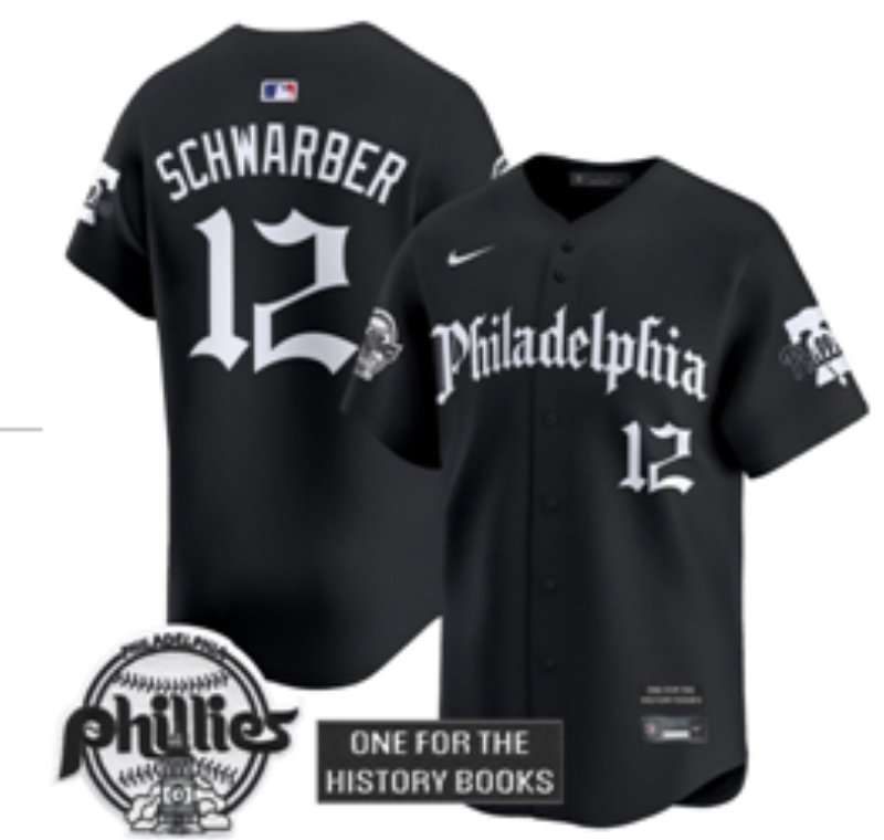 Philadelphia Phillies #12 Kyle Schwarber Phillies 5 Collaboration Style 5
