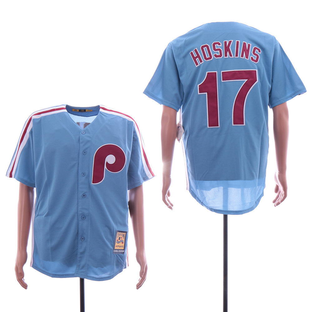 Philadelphia Phillies #17 Rhys Hoskins Phillies 17 Blue Fan Retro Edition