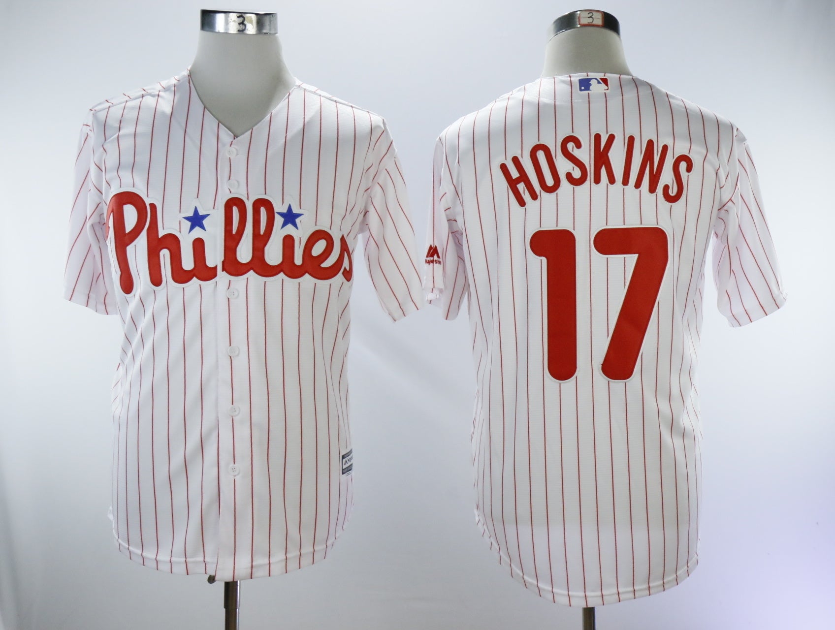 Philadelphia Phillies #17 Rhys Hoskins Phillies 17 White Red Fan