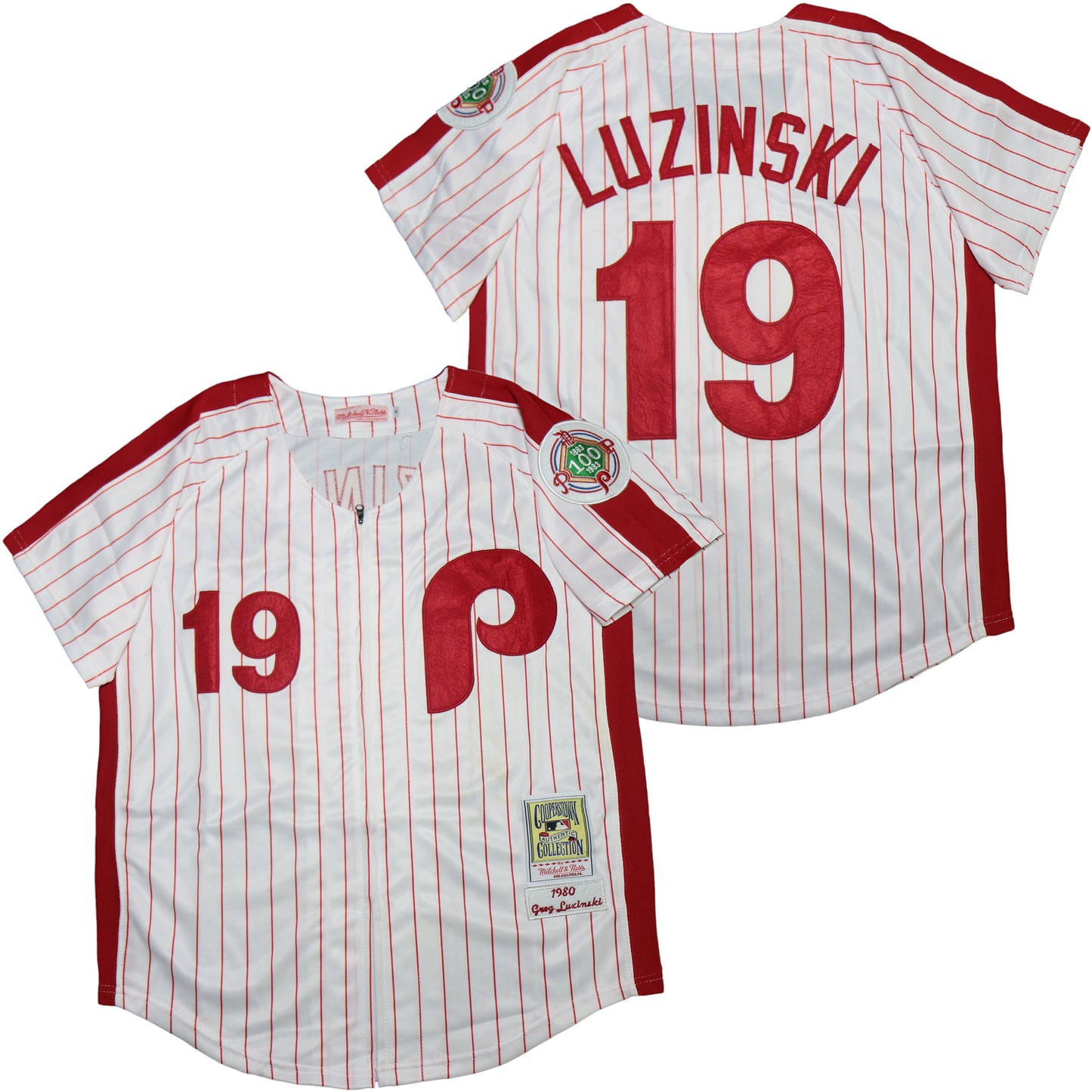 Philadelphia Phillies #19 Luzinski Phillies 19 White Red 1980 Retro