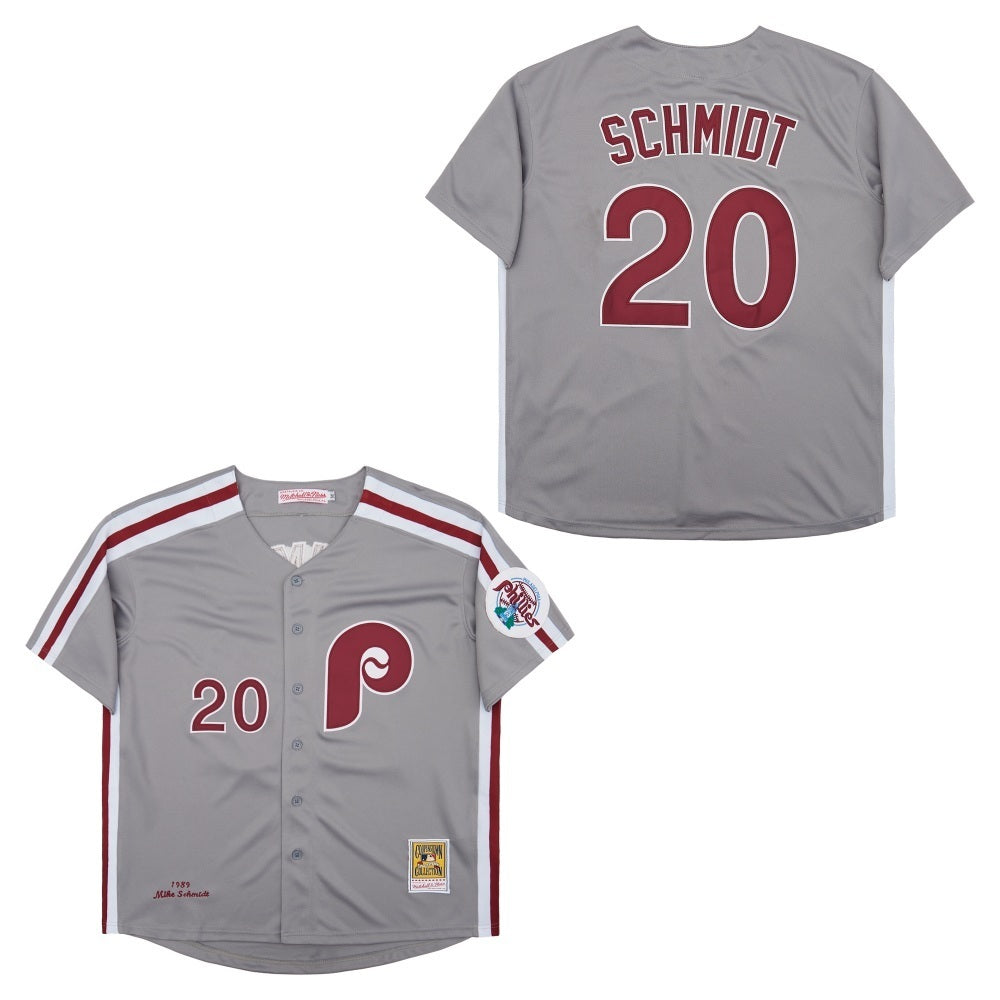 Philadelphia Phillies #20 Mike Schmidt Phillies 20 Gray Retro 1989