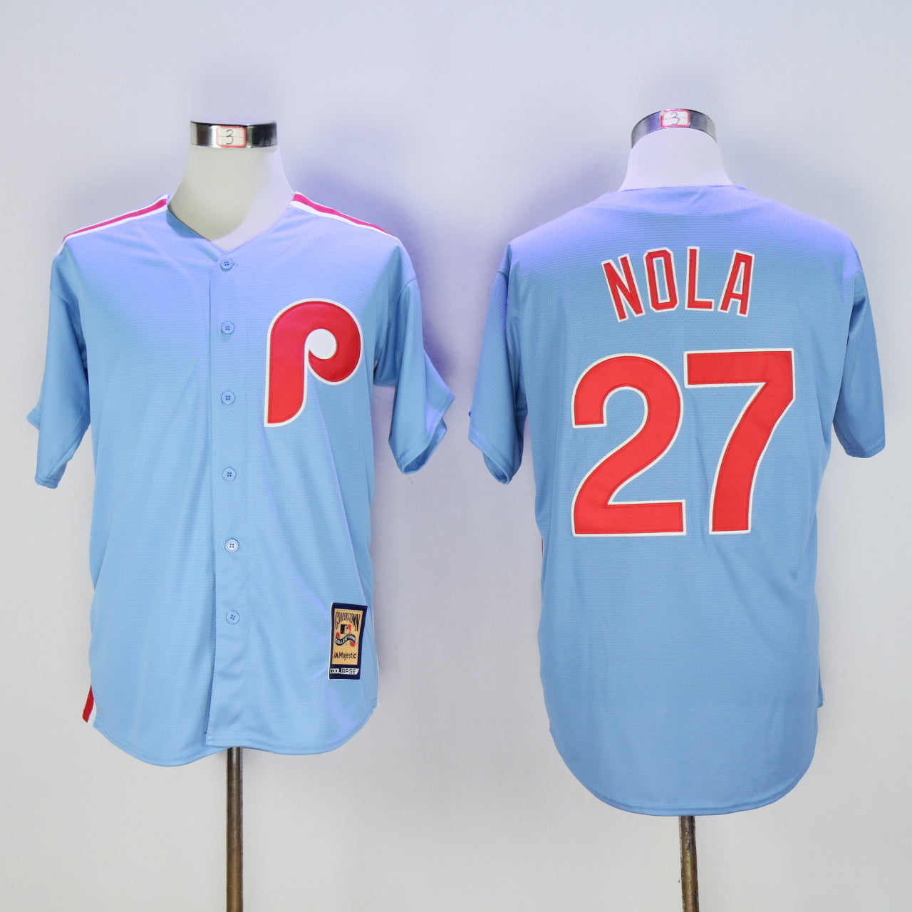 Philadelphia Phillies #27 Aaron Nola Phillies 27 Light Blue Retro Fan Edition