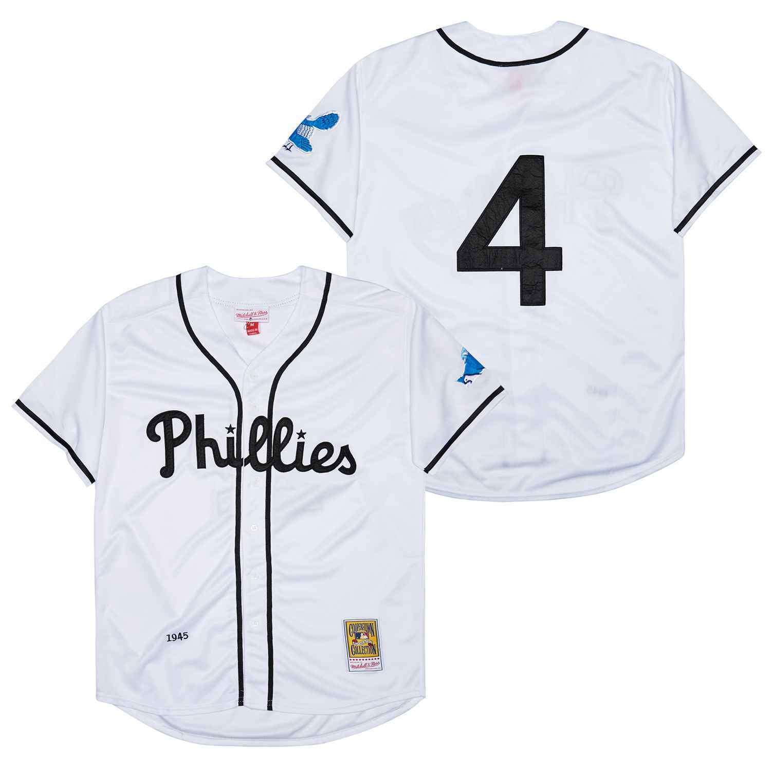 Philadelphia Phillies #4 Lenny Dykstra Phillies 4 White 1945 Retro