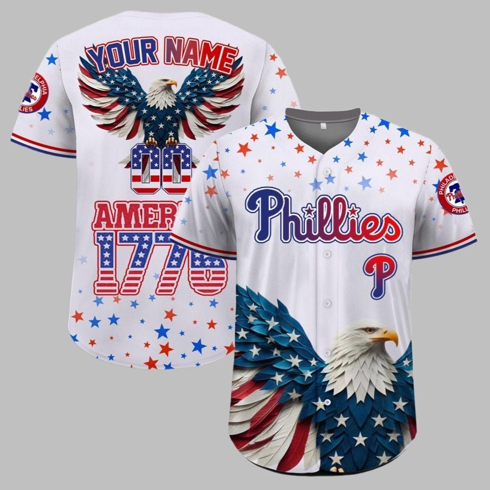 Phillies Independence Day Baseball Jersey 2025 - Grishko.com T-Shirts, Hoodie, Sweatshirt | WearSparks.com (Image 1)