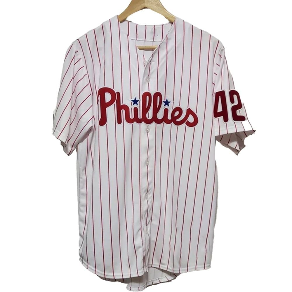 Phillies Jackie Robinson Day 42 Baseball Jersey 2025 - Grishko.com T-Shirts, Hoodie, Sweatshirt | WearSparks.com (Image 1)