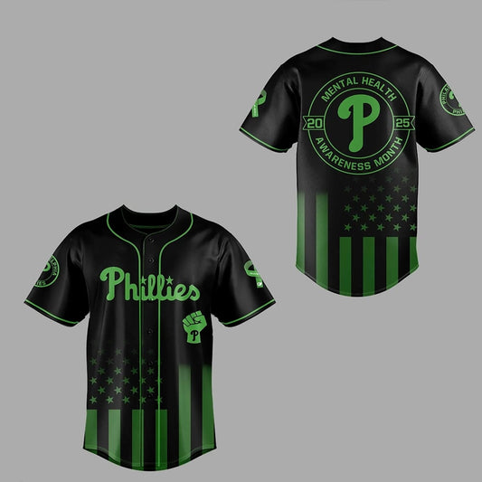 Phillies Mental Health Awareness Month 2025 Baseball Jersey Combo - Grishko.com T-Shirts, Hoodie, Sweatshirt (Image 1)