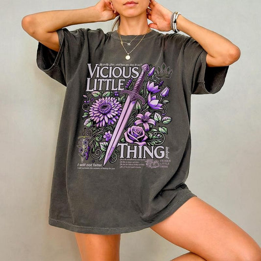 [PhillipsAmy] Vicious Little Thing Powerless Comfort Colors Shirt, Powerless Bookish Shirt, Kai Azer Paedyn Gray Shirt,...