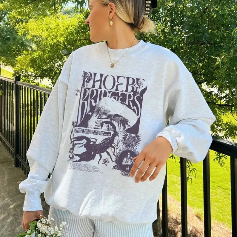 Phoebe Sweatshirt, Phoebe Merch, Bridgers Phoebe Trend Sweatshirt T-Shirts, Hoodie | WearSparks.com