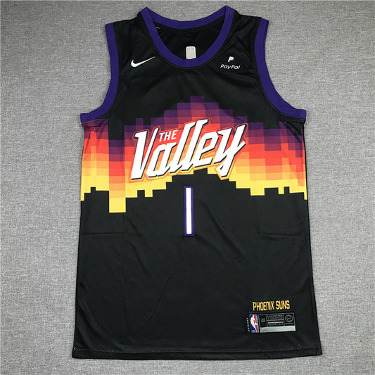 Phoenix Suns #1 Devin Booker 21 Suns 1 Black City Edition Style 2