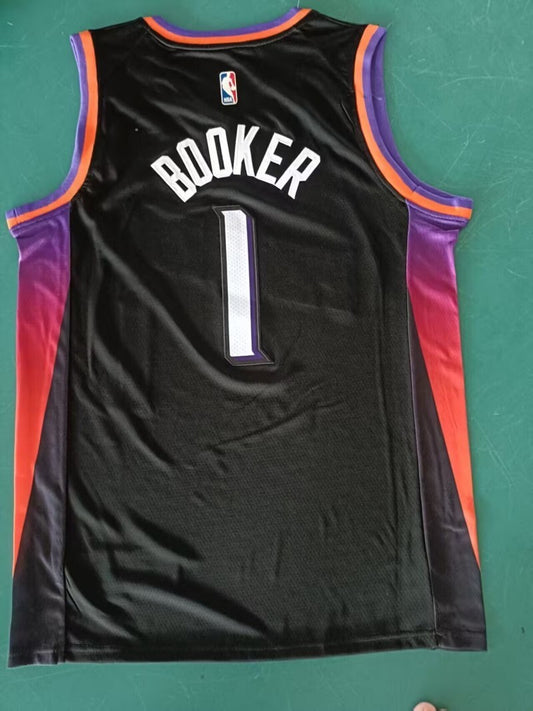 Phoenix Suns #1 Devin Booker Black 2025 Statement Suns 1 City Edition Style 1