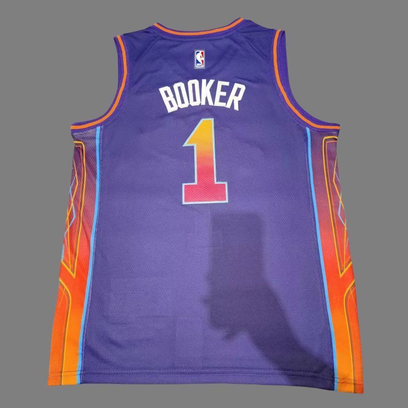 Phoenix Suns #1 Devin Booker Suns 1 # Purple 24 New Season City Edition Jersey Style 1