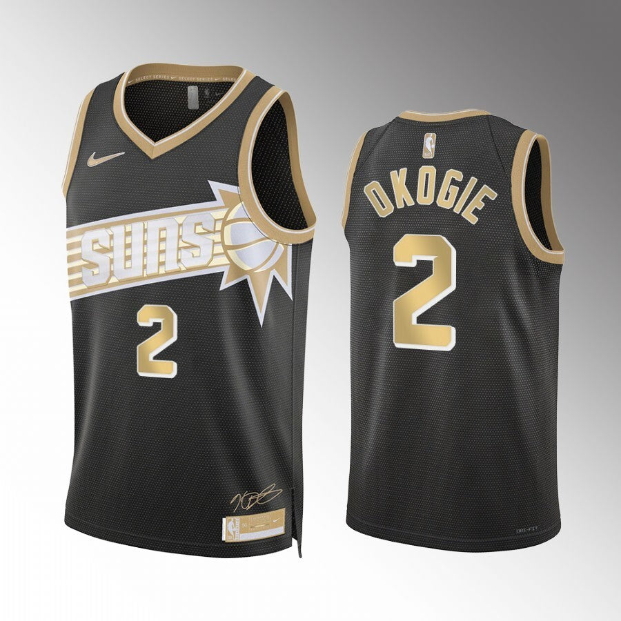 Phoenix Suns #2 Josh Okogie 2024 NBA Select Series Black Style 1