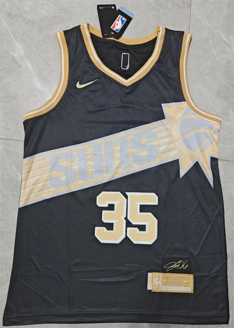 Phoenix Suns #35 durant 2425 jersey blackgold Style 2