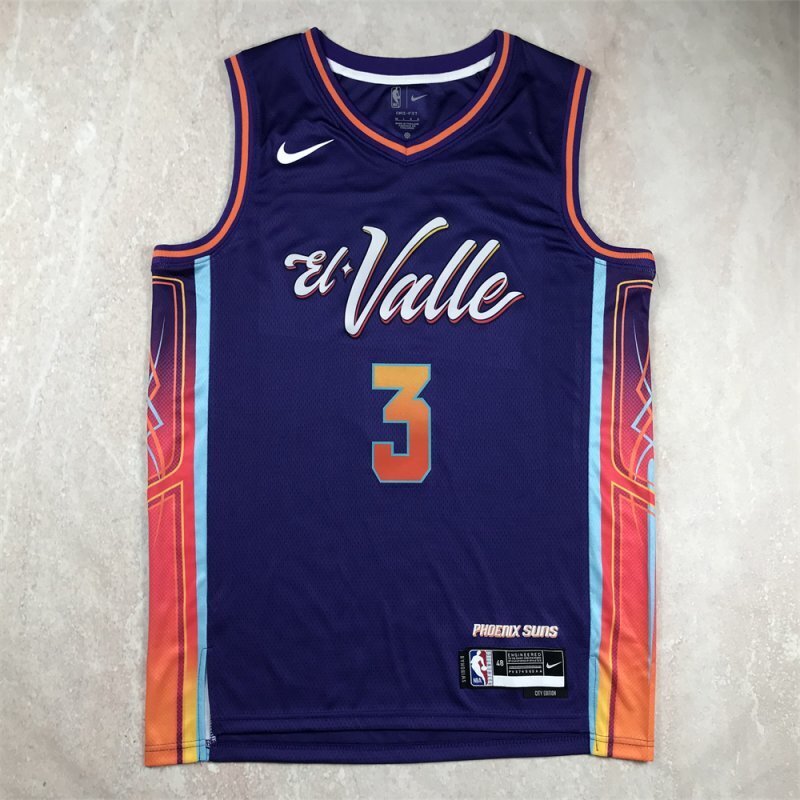 Phoenix Suns #3 Bradley Beal Hot Press Suns 3 Purple City s-xxl Style 2