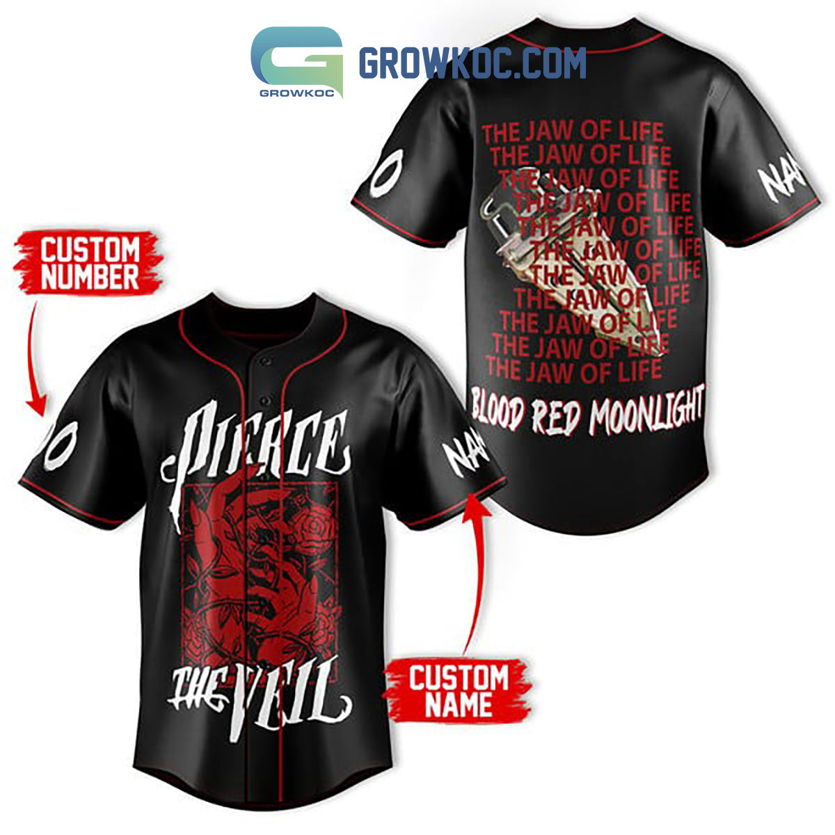 Pierce The Veil I Love You Personalized Baseball Jersey