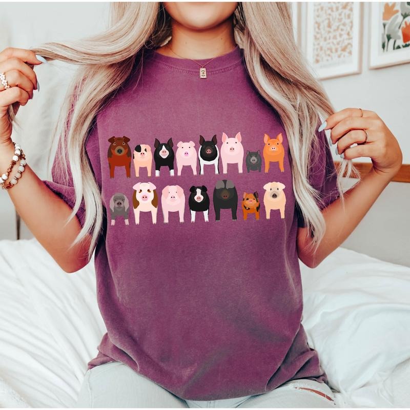 Pig Breeds Farm Animal Lover T-Shirtstyle{n002}2 T-Shirts, Hoodie, Sweatshirt | WearSparks.com