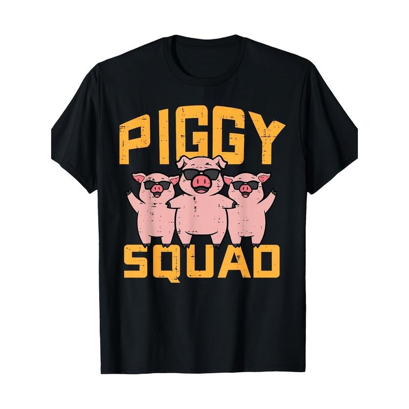 Pig Lover Piggy Squad Hog Farmer Crew Swine T-Shirt-100% Cotton  made in usa Hoodie, Sweatshirt | WearSparks.com