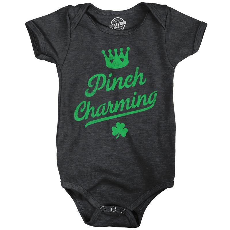 Pinch Charming Baby Bodysuit Funny St Pattys Day Parade Pinching Joke Jumper For Infants Funny Baby Onesies Saint...