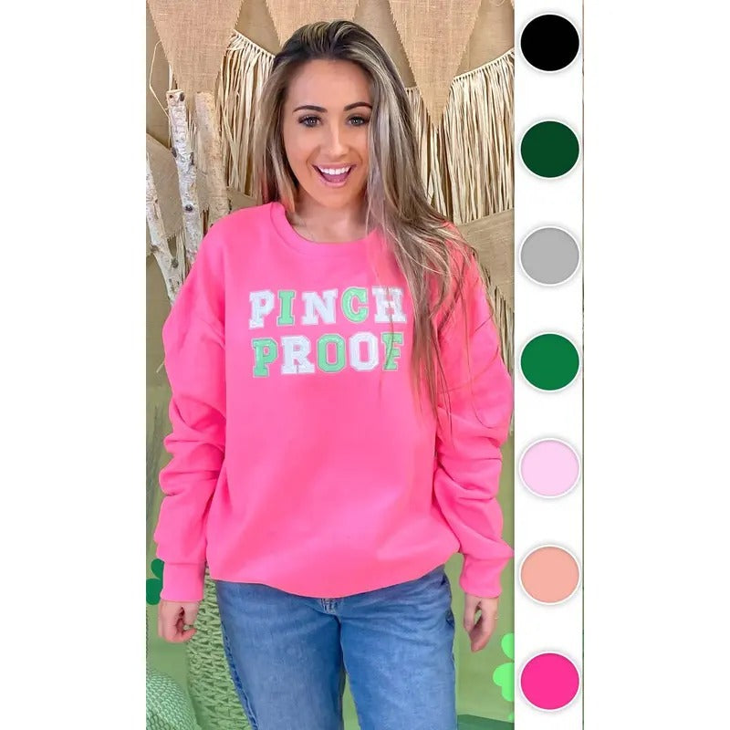 Pinch Proof St Patricks Day Sequin Graphic Sweatshirt T-Shirts, Hoodie | WearSparks.com