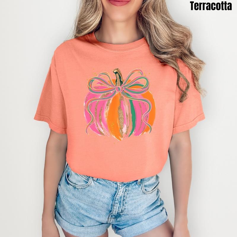 Pink & Orange Pumpkin Comfort Colors T-Shirt 'NLB' Hoodie, Sweatshirt | WearSparks.com