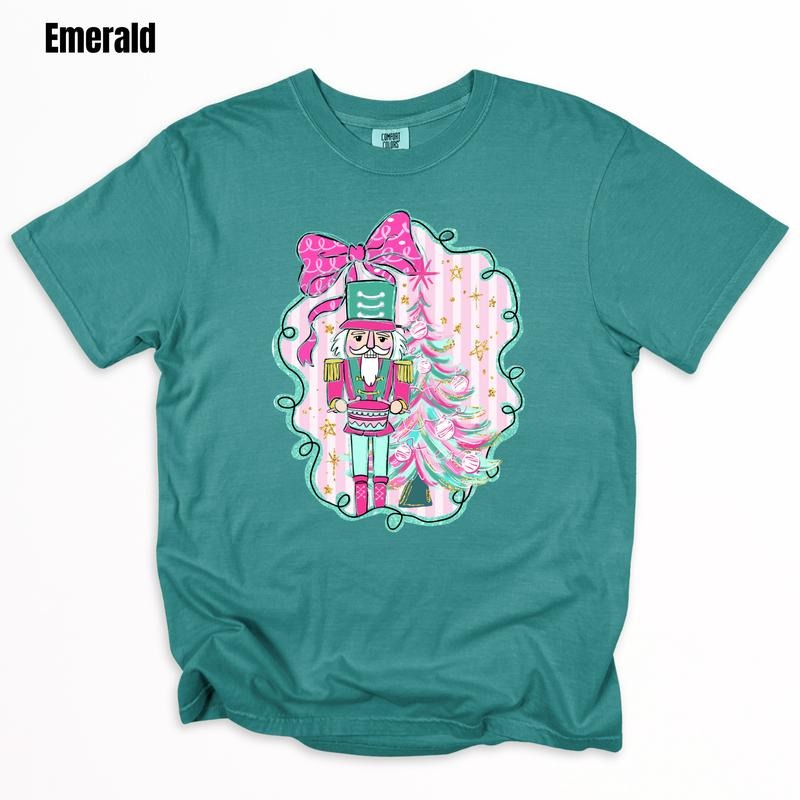Pink & Teal Nutcracker Comfort Colors T-Shirt 'NLB' Hoodie, Sweatshirt | WearSparks.com