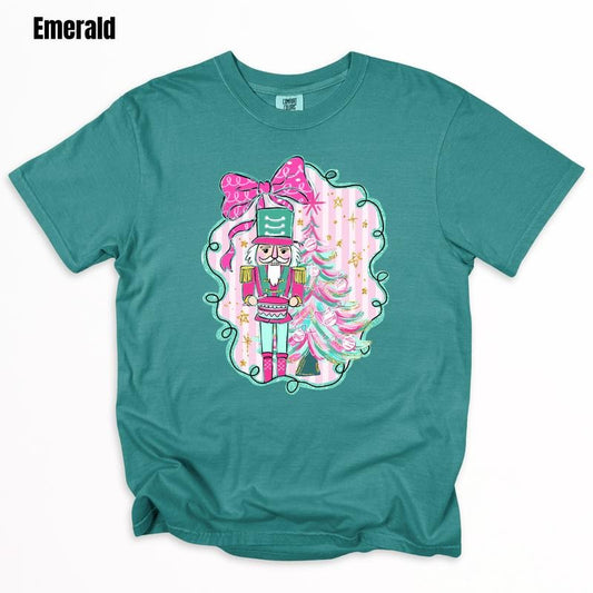 Pink & Teal Nutcracker Comfort Colors T-Shirt 'NLB' Hoodie, Sweatshirt | WearSparks.com