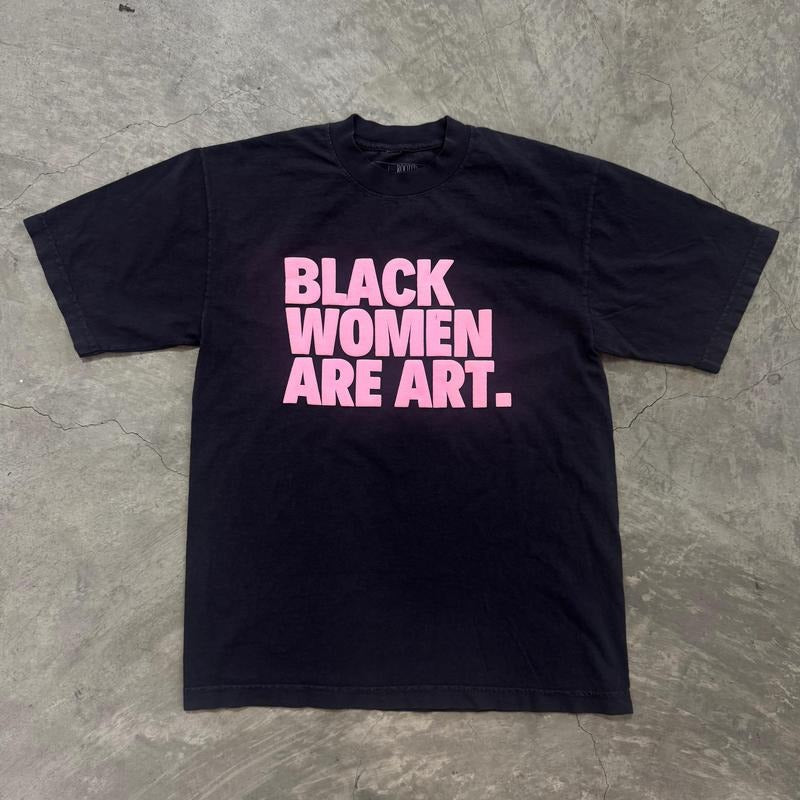 Pink Black Women Are Art Unisex Oversized T-Shirt Heavy Duty Fabric Hoodie, Sweatshirt | WearSparks.com