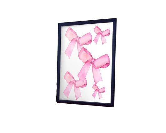 Pink Coquette Bows Print, Coquette Aesthetic Wall Art, Trendy Wall Art, Girl Aesthetic Poster, Water Color Art Print ,...