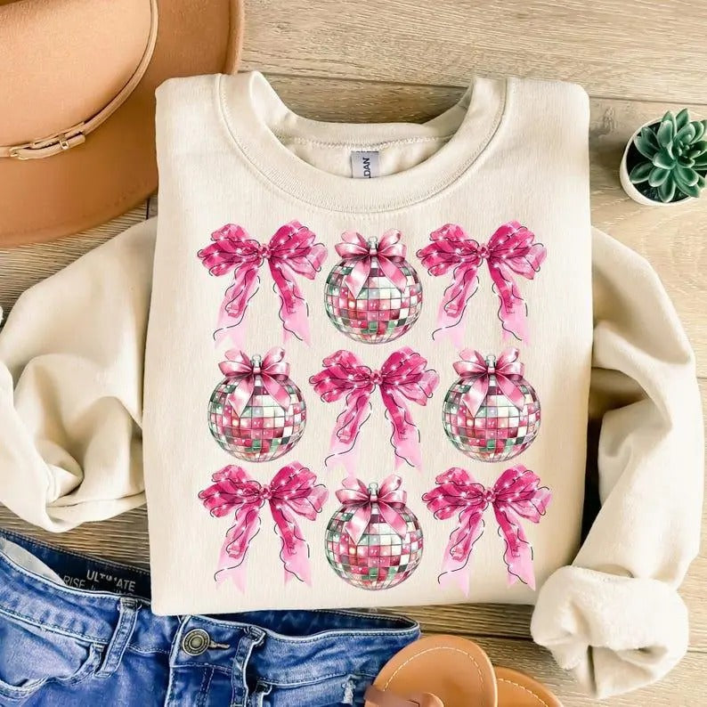 Pink Coquette New Year 2025 Shirt, Retro New Years Shirt, Disco Ball Shirt, New Year New Me Shirt, 12 New Chapters, Hello...