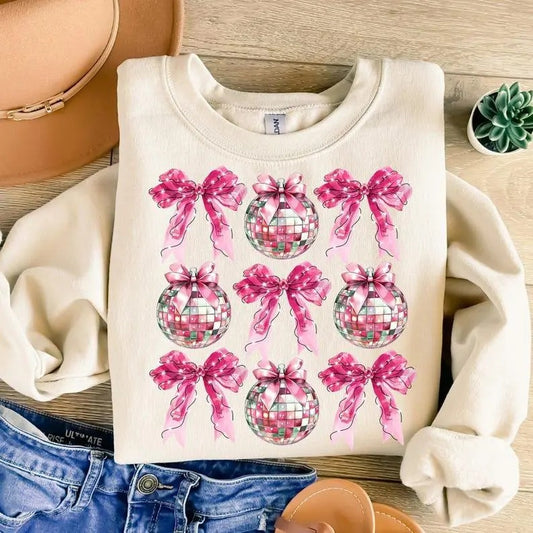 Pink Coquette New Year 2025 Shirt, Retro New Years Shirt, Disco Ball Shirt, New Year New Me Shirt, 12 New Chapters, Hello...