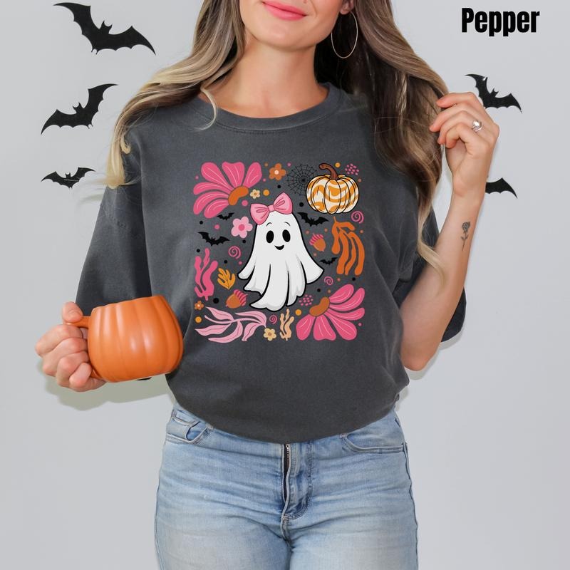 Pink Ghost Girl Comfort Colors T-Shirt 'NLB' Hoodie, Sweatshirt | WearSparks.com