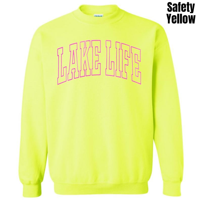 Pink Lake Life Puff Sweatshirt T-Shirts, Hoodie | WearSparks.com