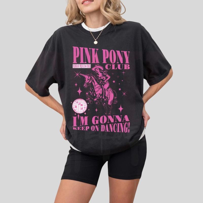 Pink Pony Club Shirt, Chappell Roan Tshirt, Midwest Princess Tour, Sapphic Lesbian WLW Pride Music Tee