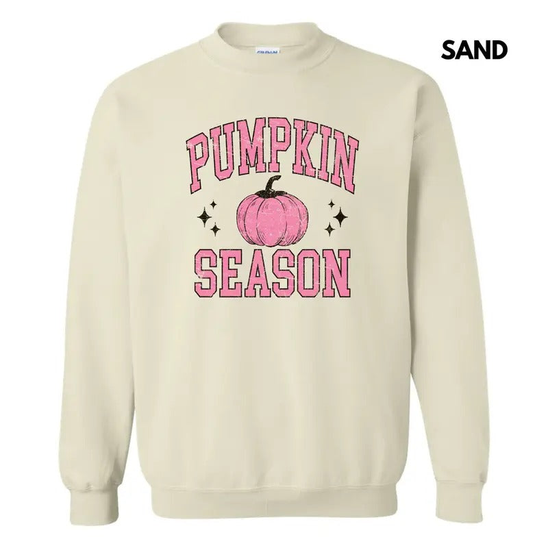 Pink Pumpkin Season Varsity Letter Sweatshirt 'NLB' T-Shirts, Hoodie | WearSparks.com