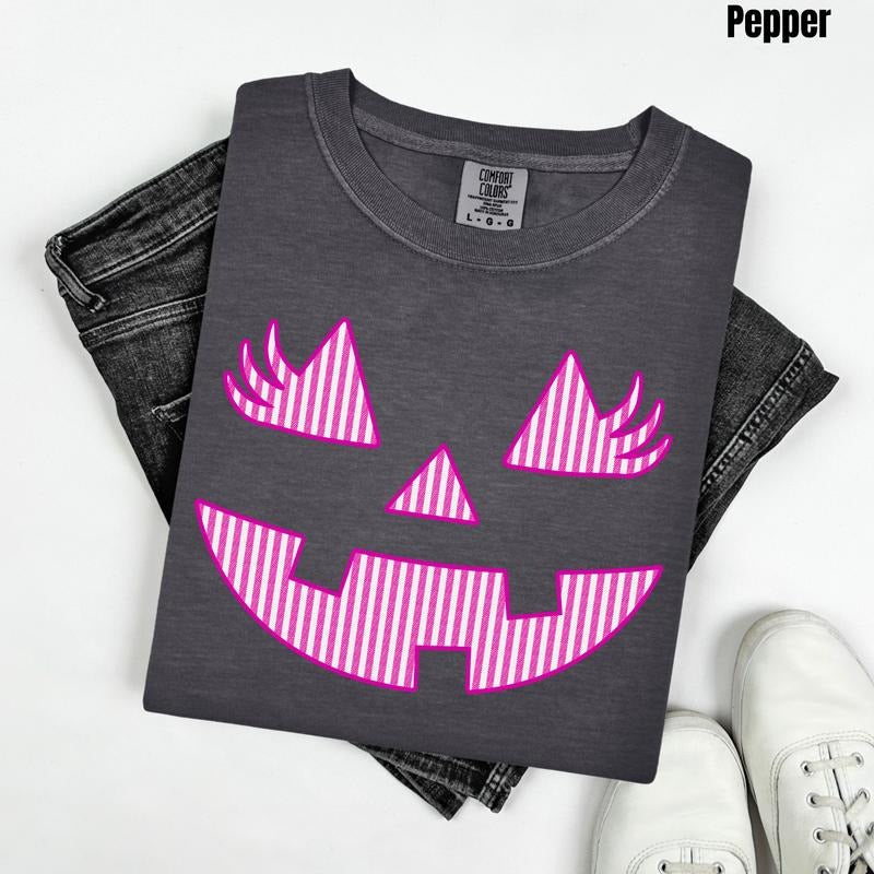Pink Spooky Smile Comfort Colors T-Shirt 'NLB' Hoodie, Sweatshirt | WearSparks.com